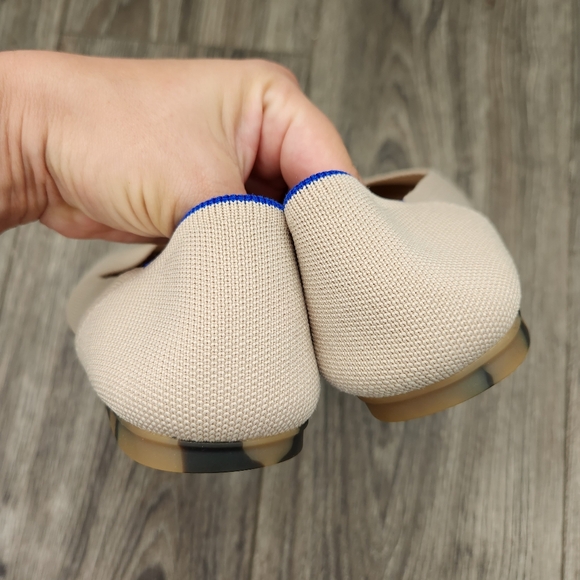 Rothy's The Flat Ecru Slip On Ballet Shoe Women’s 9.5 Neutral Beige - Picture 6 of 12